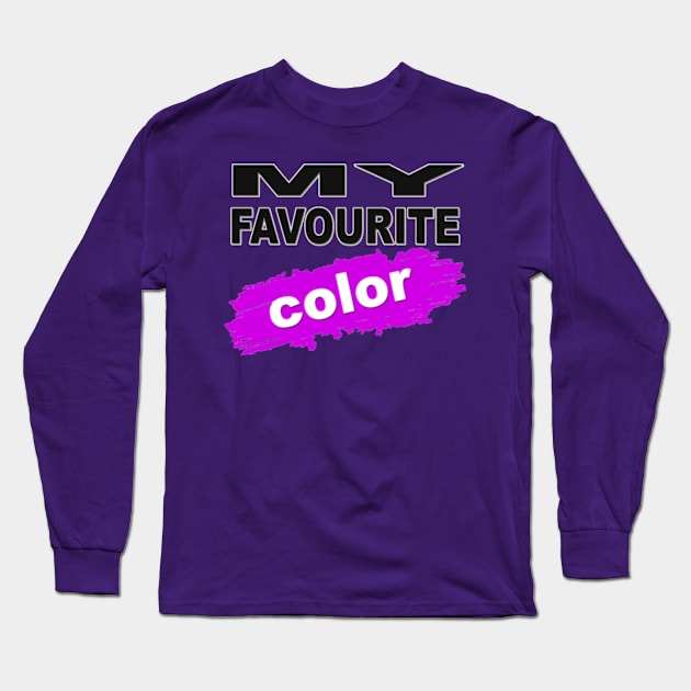 MY-FAVOURITE-COLOR,-PURPLE Long Sleeve T-Shirt by UNIQUE GIFTS